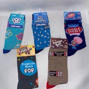 Snacks & Candy Theme Crew Socks - Branded Novelty Snack Design
